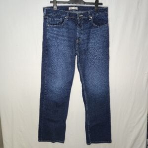 Levi Strauss Signature Men's Relaxed Fit Blue Jeans Size 36x32